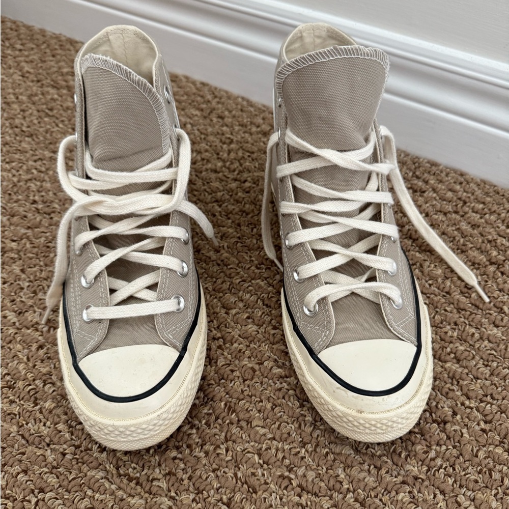 Converse Cream High-Top Sneakers